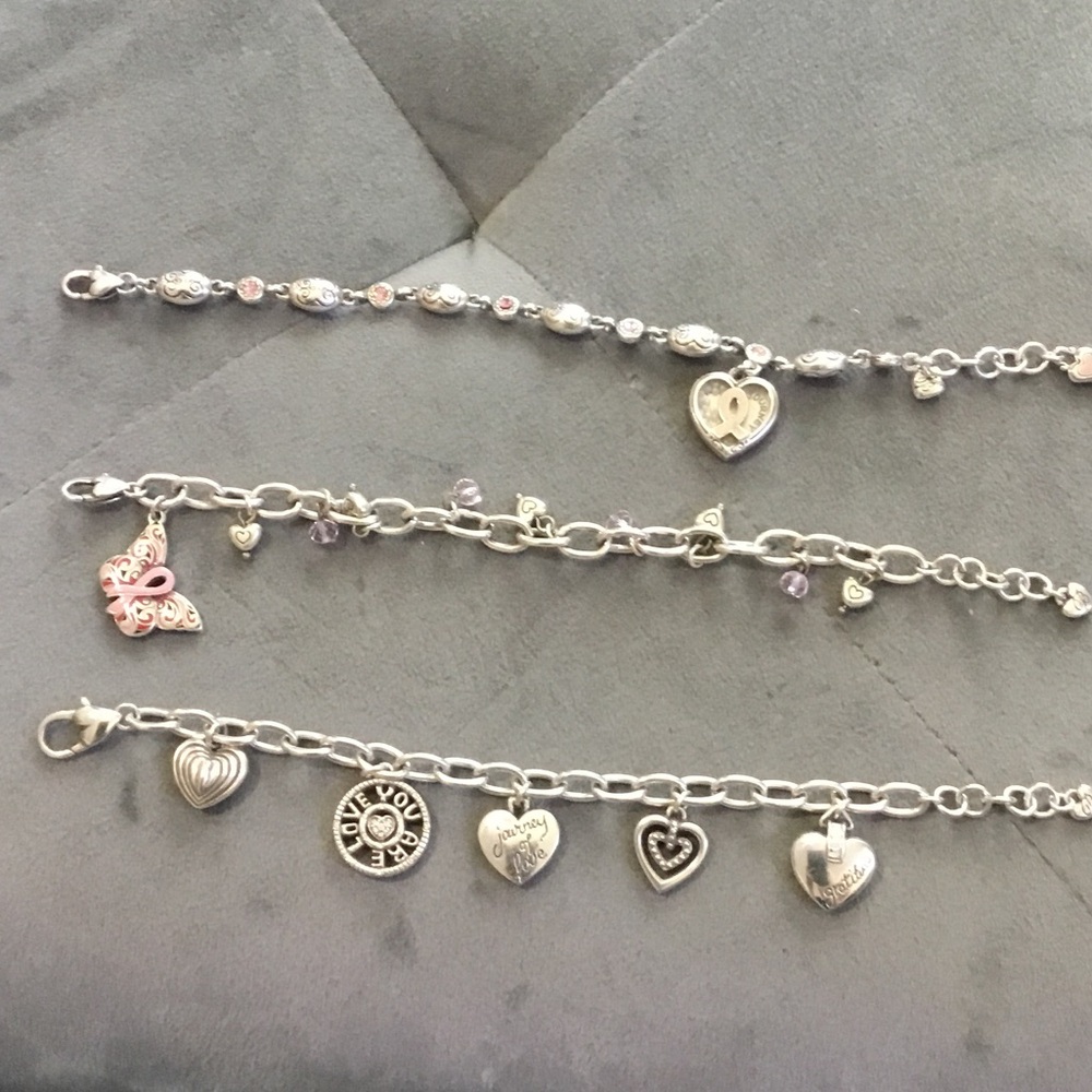 Brighton Breast Cancer Awareness bracelets-Vintage Set of 3